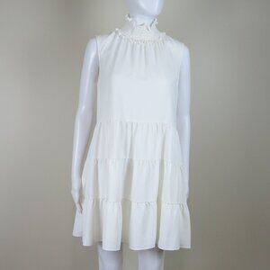 Amanda Uprichard Dress Tiered, Pockets SIZE Small Smock Collar